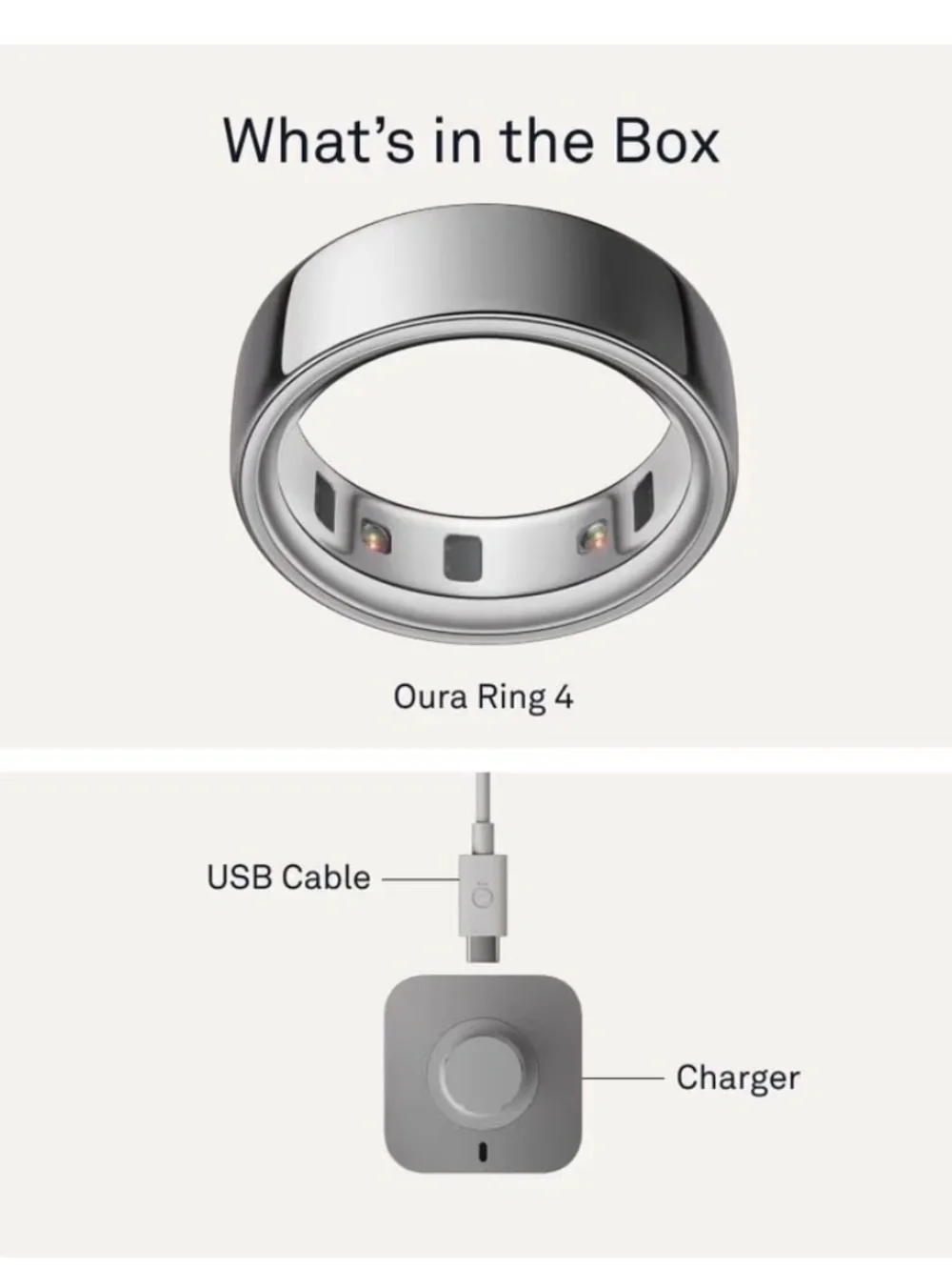 Oura ring gen 4 silver size 9